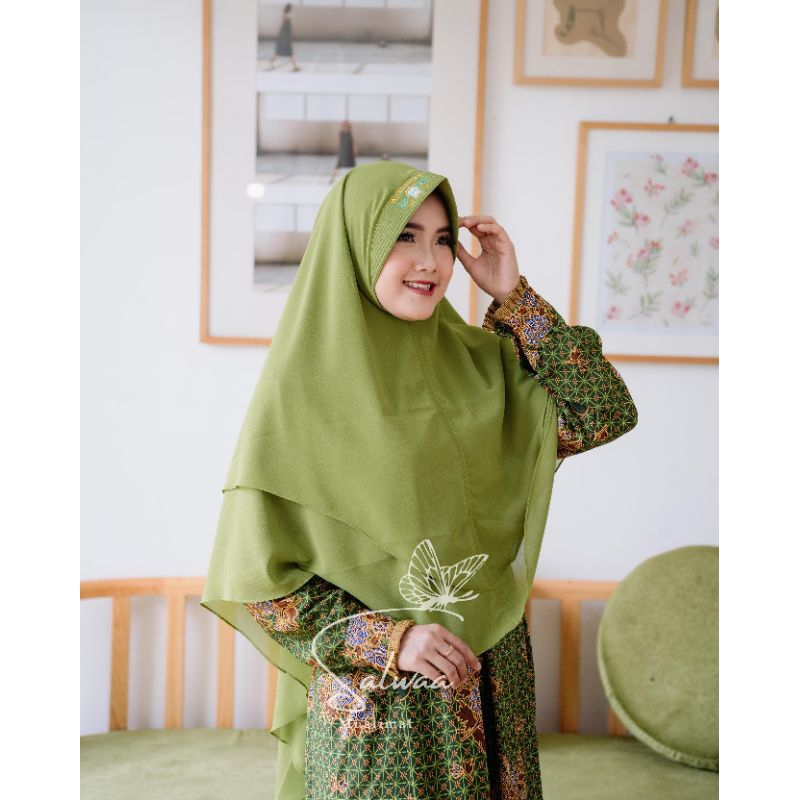 HIJAB MUSLIMAT NU CERUTY ARMANI POLOS JUMBO XL PREMIUM