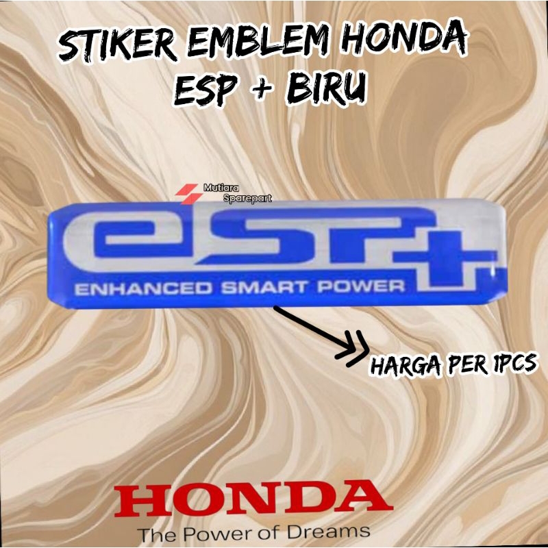 Stiker emblem esp biru honda beat vario scoopy pcx / emblem timbul esp biru honda vario beat adv sco
