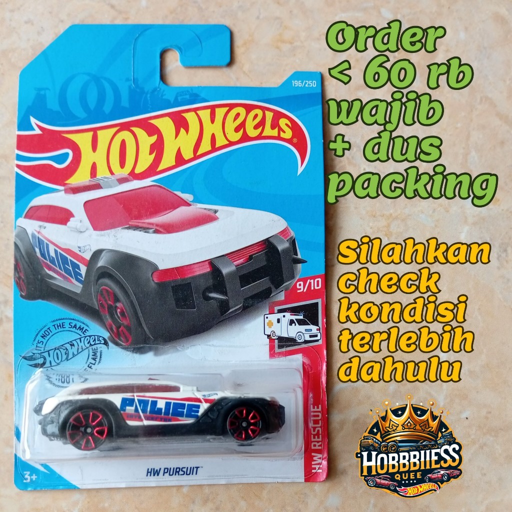 Hot Wheels HW Pursuit Putih Police Original (2019)
