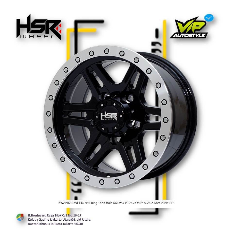 HSR KWANYAR R15 -  Velg Mobil Taft, Feroza, Jimny Ring Ring 15 - HSR Jakarta Kelapa Gading