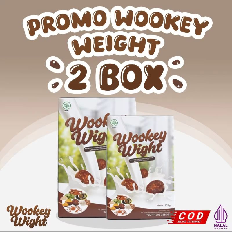

2 Box wookey weight - susu original penambah berat badan alami