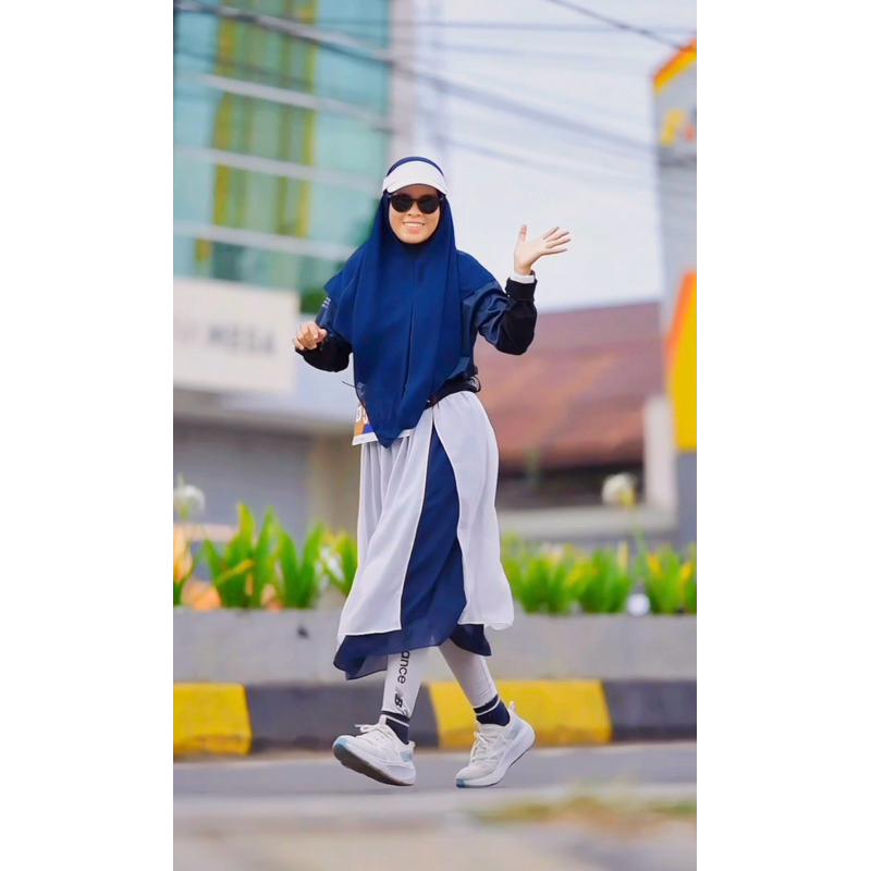 Rok kombinasi 2 warna / rok olahraga / running skirt