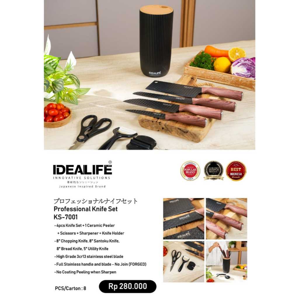 IDEALIFE KS-7001 KNIFE SET