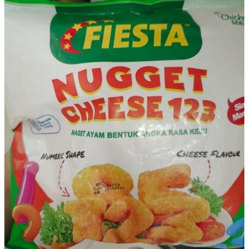 

Fiesta Naget Angka Rasa Keju / Chicken Nugget Cheese 123 | Berat Bersih 400gr