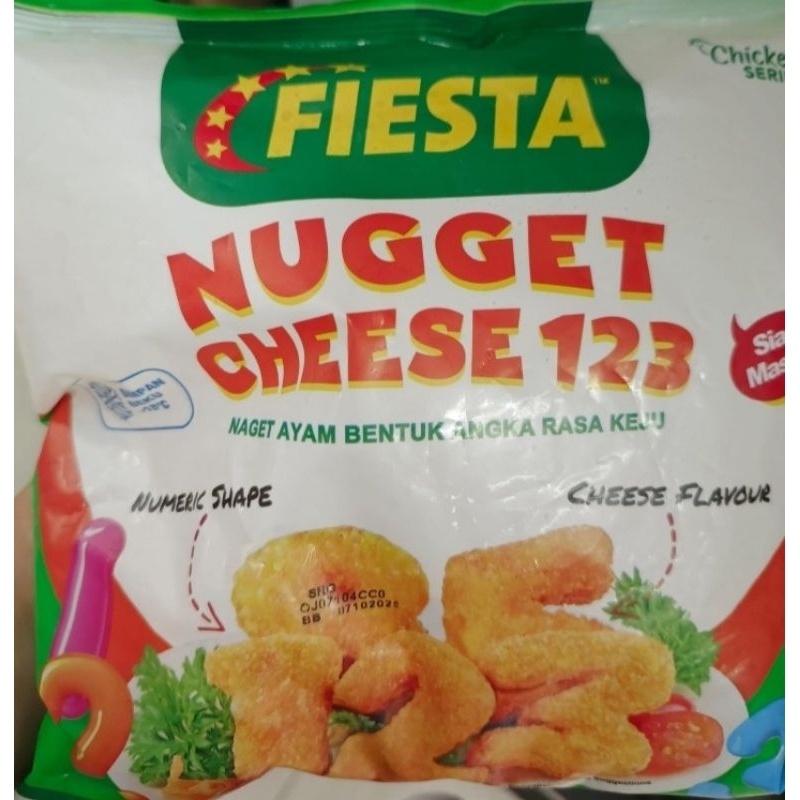 

Fiesta Naget Angka Rasa Keju / Chicken Nugget Cheese 123 | Berat Bersih 500gr