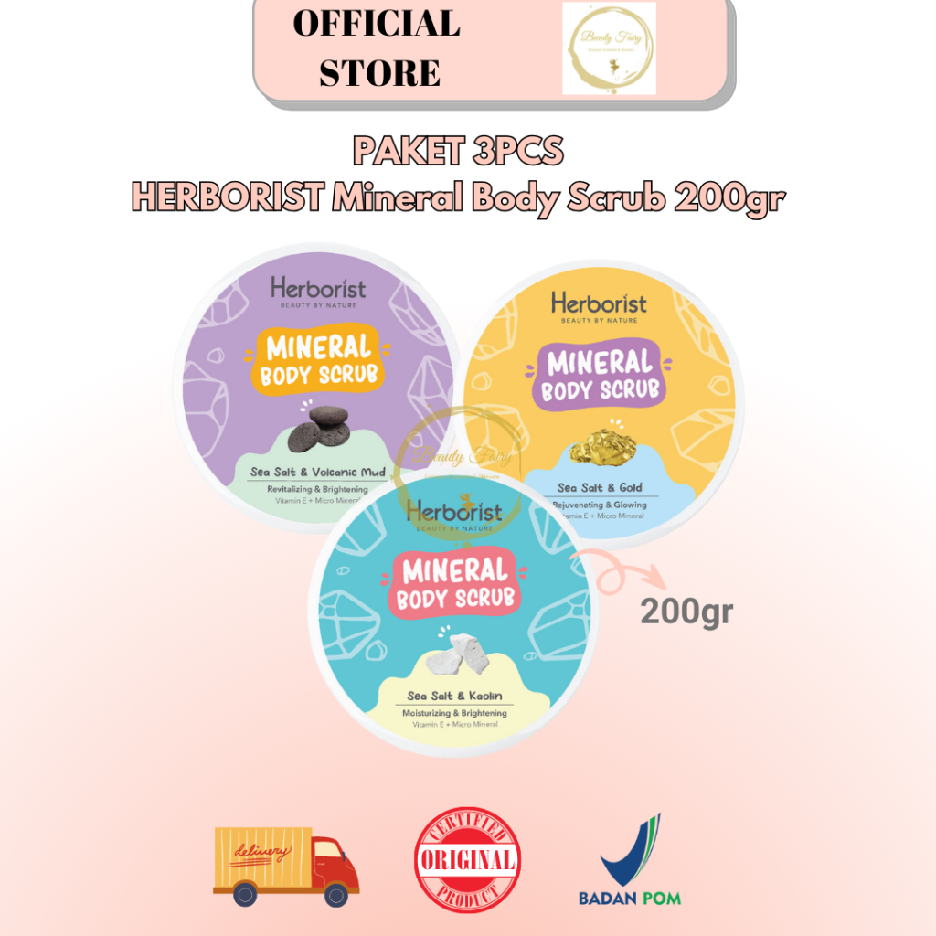 HERBORIST Mineral Body Scrub 200gr PAKET 3PCS