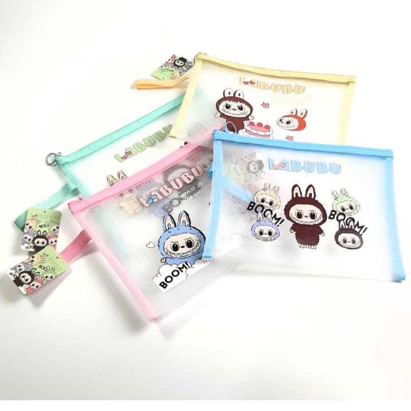 

Harga Grosir 1pcs Tempat Kotak / zipper Bag Pensil A5-230 uk 24X18cm transparan karakter