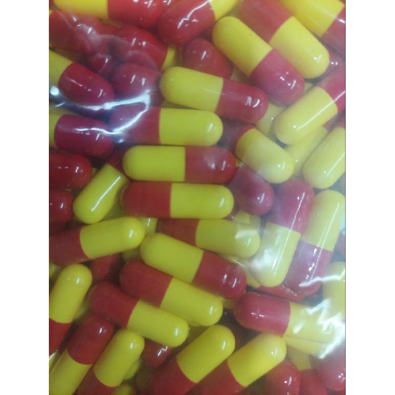 Cangkang kapsul kosong uk 00 1.000mg, 1.000pcs, merah kuning