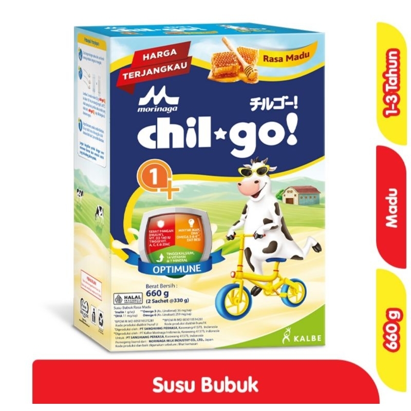 

Morinaga Chil-Go! 1+ Susu Bubuk Pertumbuhan Anak 1-3 Tahun Rasa Madu 660 g