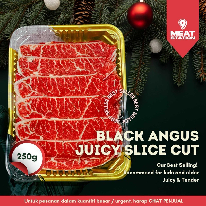 

Black Angus Slice Tipe 02 - Juicy Textured / Daging Slice US Black Angus / Daging Sapi Iris Tipe Empuk / Be