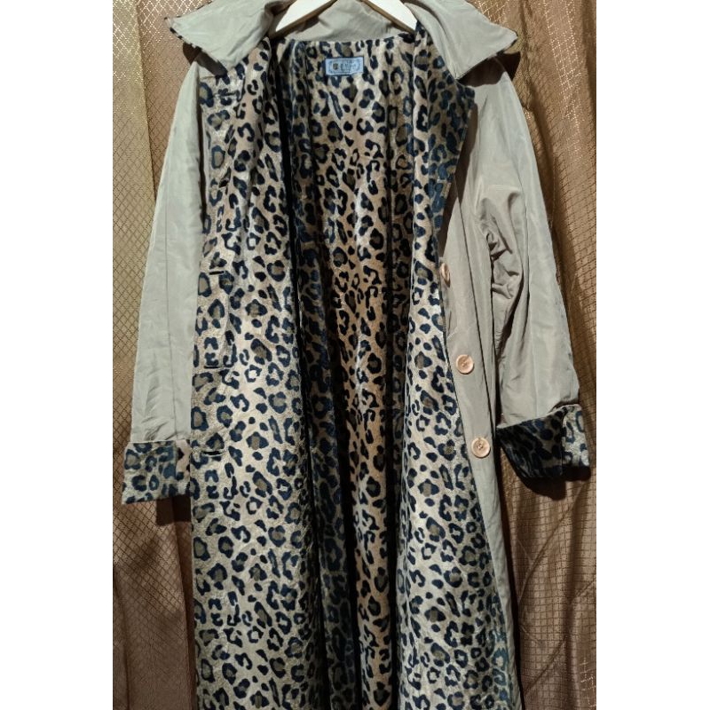 jaket long coat bulu leopard jaket bulu leopard jaket winter long coat bulu leopard jaket musim ding