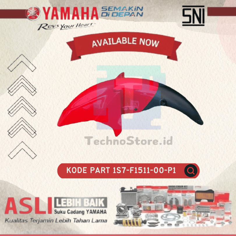 Spakbor Slebor Depan Jupiter MX Old Merah ORIGINAL YAMAHA 1S7-F1511-00-P1