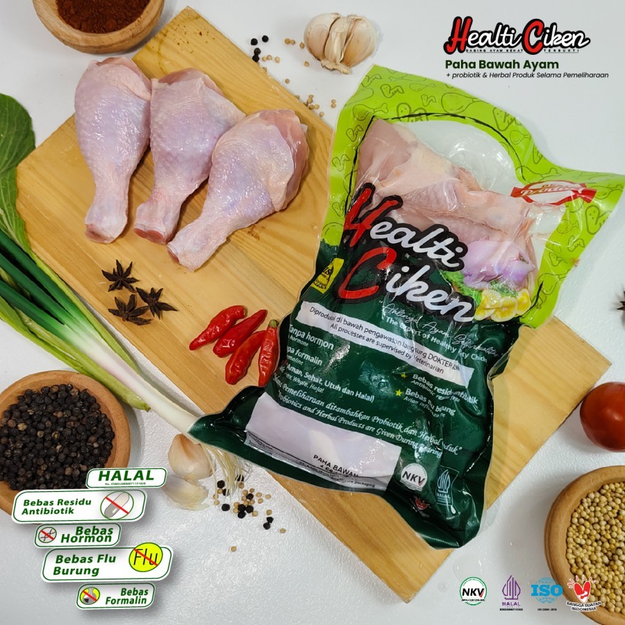 

HealTI CIKEN Healthy Chicken Ayam Sehat Probiotik Paha Bawah Halal 0,9-1 kg