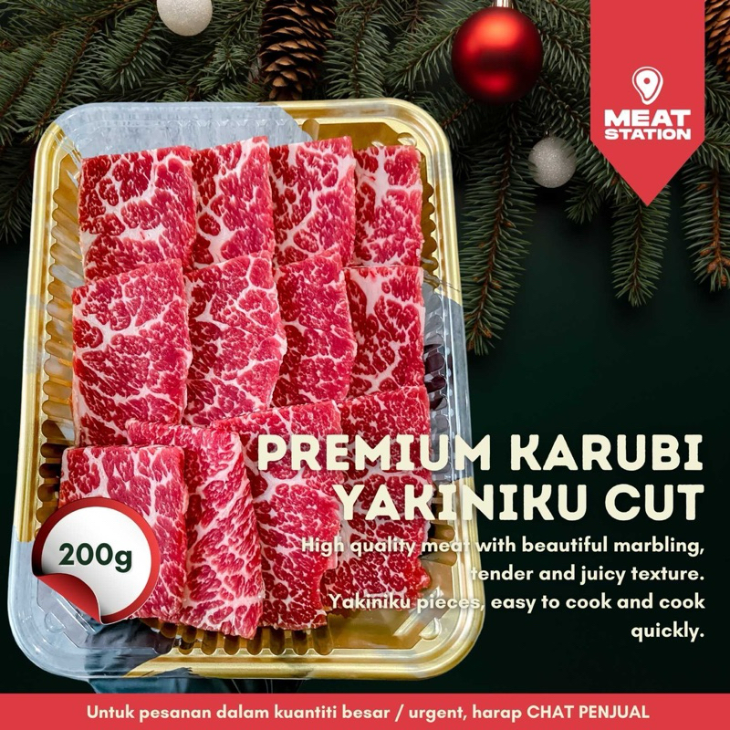 

Premium Karubi Yakiniku Cut 200g / Beef Slice/ Daging Sapi / Daging Shabu-Shabu / Daging Grill