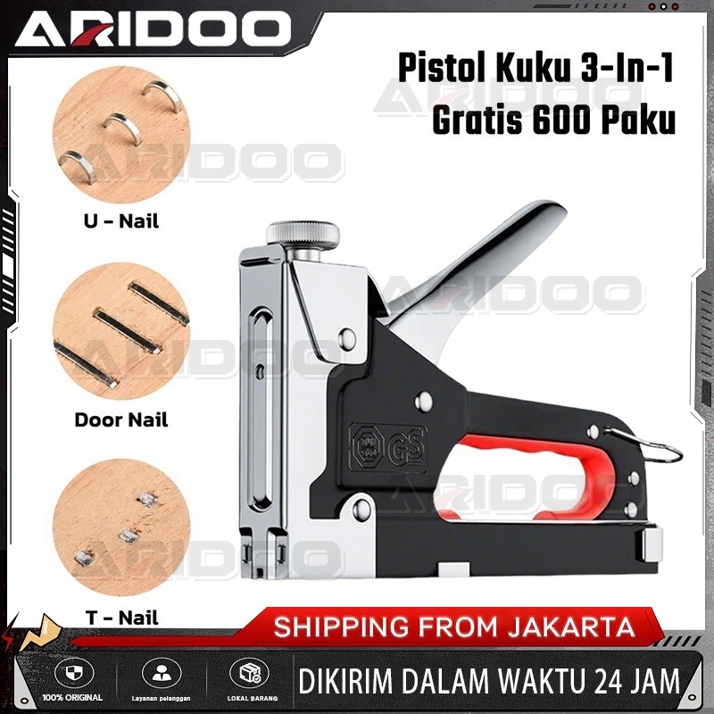 

Gratis 600 paku 3 In 1 Pistol Kuku Pistol Stapler Konstruksi Konstruksi Furnitur DIY Pelapis Pelapis Pistol Stapler Multifungsi Pistol Stapler Dekorasi Rumah Alat Pertukangan