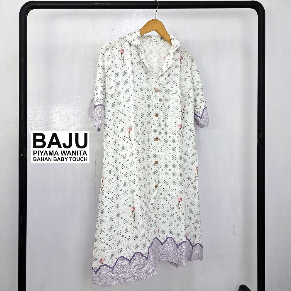 Piyama / Baju Tidur Bahan Babytouch /Piyama Wanita Motif Batik