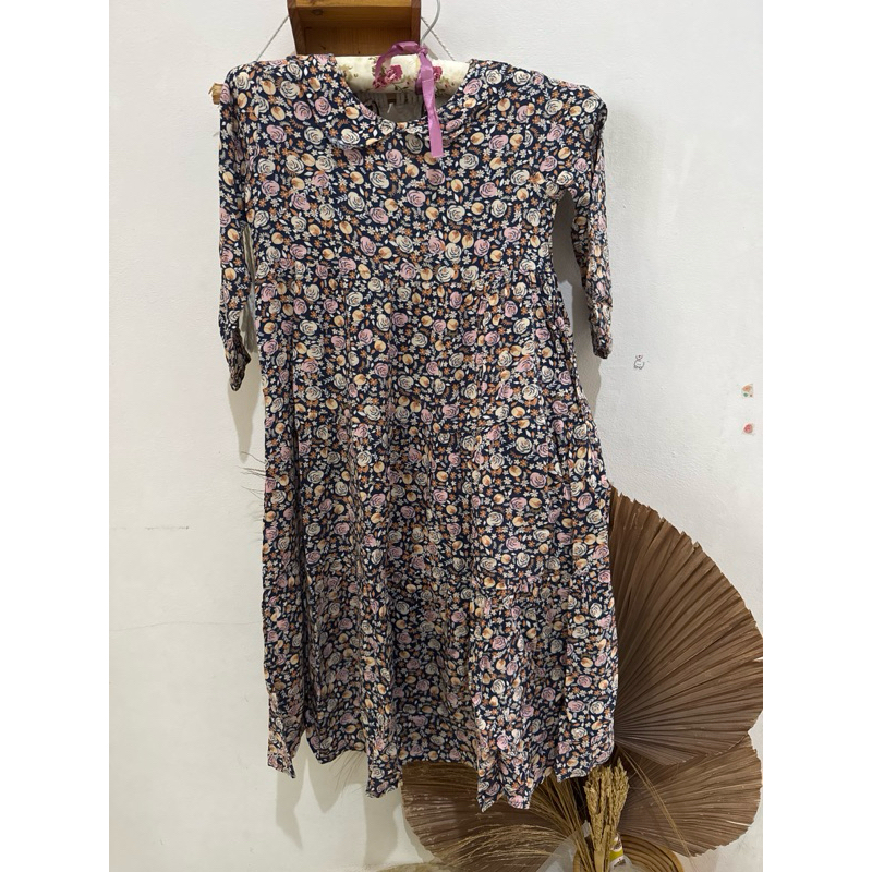 little angel gamis anak atelier angelina bunga ungu