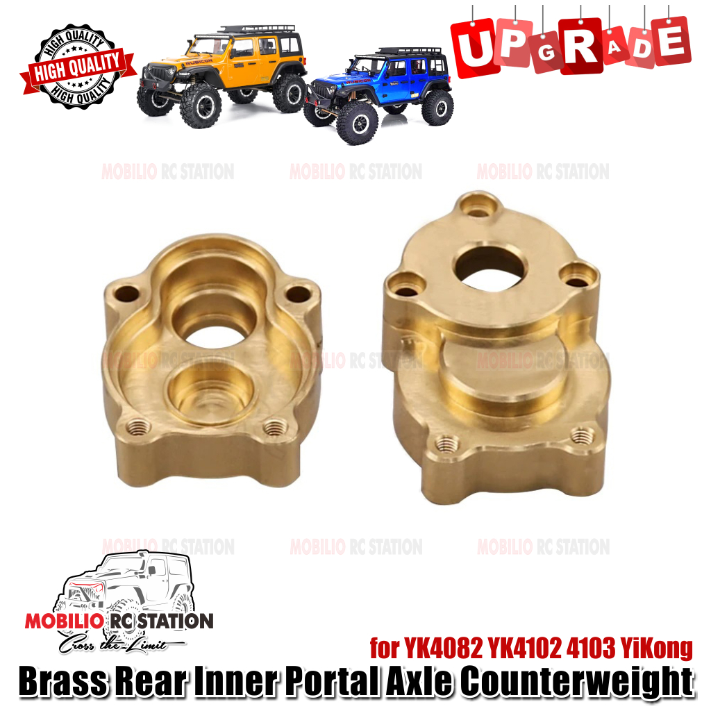 Upgrade Brass Rear Inner Portal Axle Counterweight Yikong YK4102 YK4082 RC Crawler