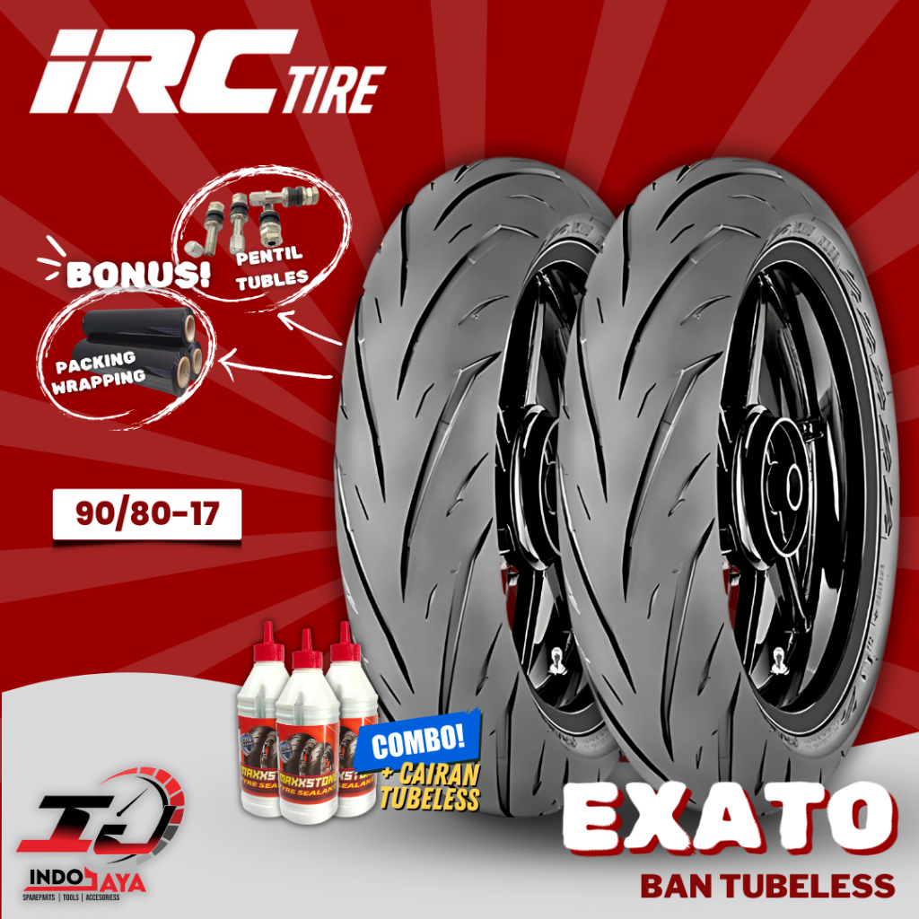 [READY COD] BAN LUAR TUBELESS IRC EXATO NR88 (90/80-17) BAN MOTOR BEBEK SPORT JUPITER / SATRIA / CBR