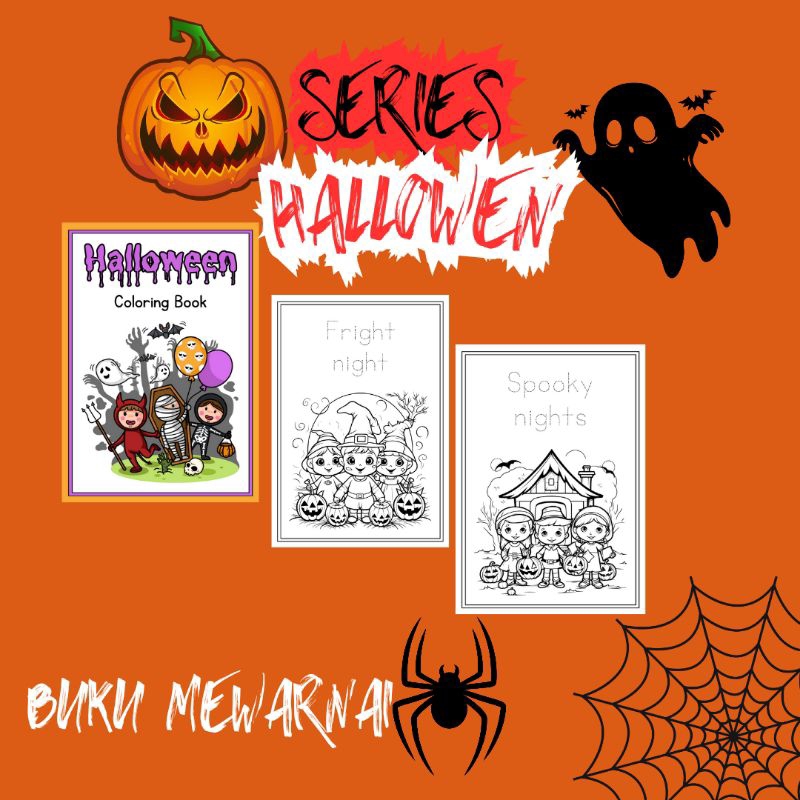 

buku mewarnai spesial edition hallowen