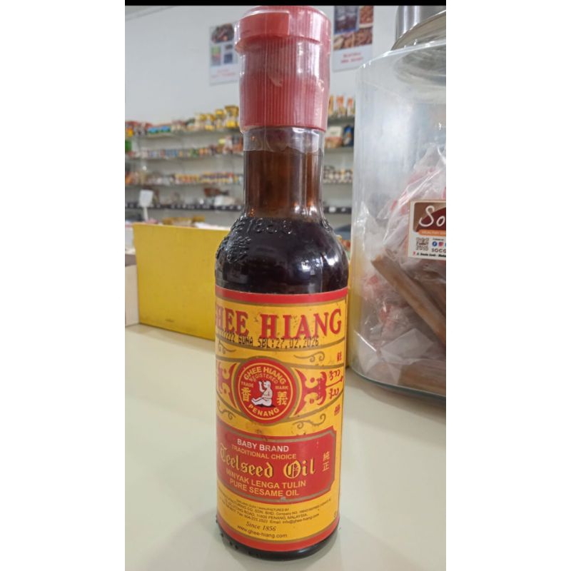 

Ghee Hiang Sesame Oil HALAL | Minyak Wijen Ghee Hiang | Cap Anak Bayi 155 ml