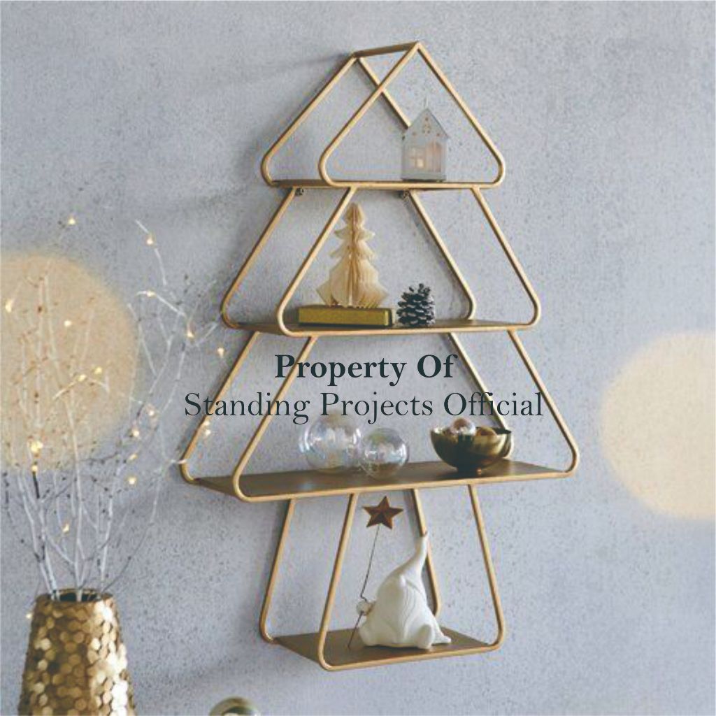 Rak Dinding Model Pohon Natal - Rak Hampers Natal - Hampers Natal - Rak Dinding - Rak - Rak Serbagun