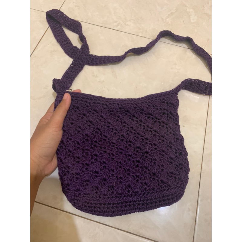 Tas Slempang Rajut asli Bali