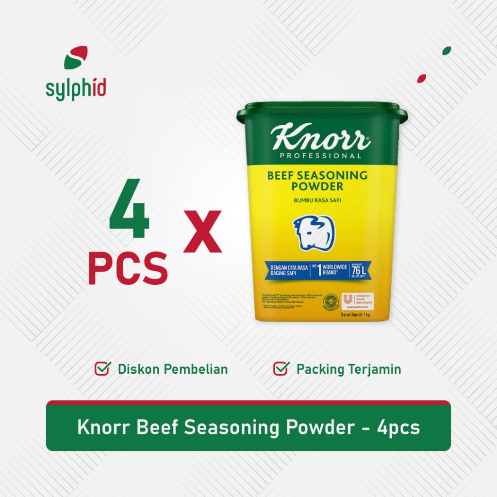 

Knorr Bumbu Kaldu Daging Sapi 1 kg / Beef Seasoning Powder (4 pcs)