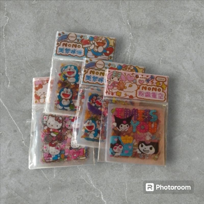 

stiker nono momo kuromi doraemon bt21 stiker karakter anti air
