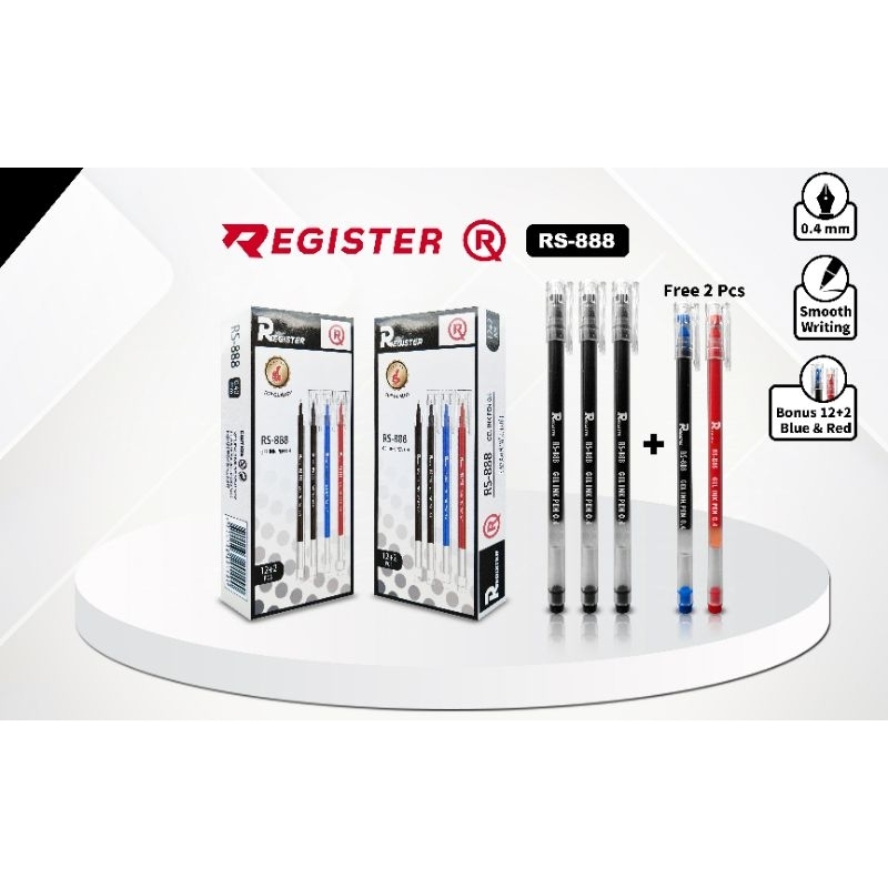 

Pen Gel Register RS888 0.4mm 14pcs
