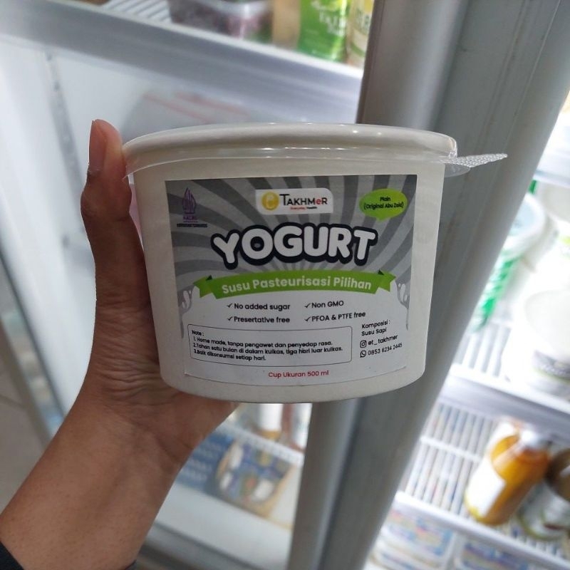 

Takhmer Yogurt Homemade Plain Lokal Banda Aceh (Tanpa Pemanis Buatan) 320gr dan 500gr