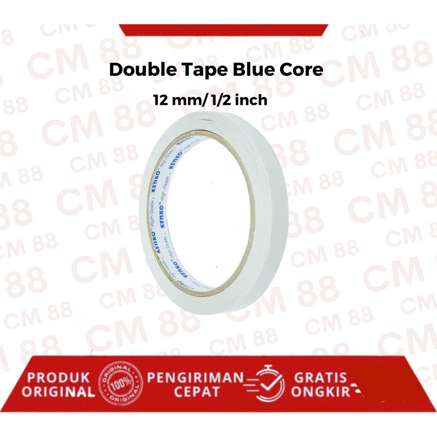 

Kenko Double Tape 1/2 Inch [12mm] Blue Core Original (1 PCS) / Perekat Selotip Dua Sisi 12mm 1/2 Inch Kenko Blue Core Dobel Tip Per Pcs