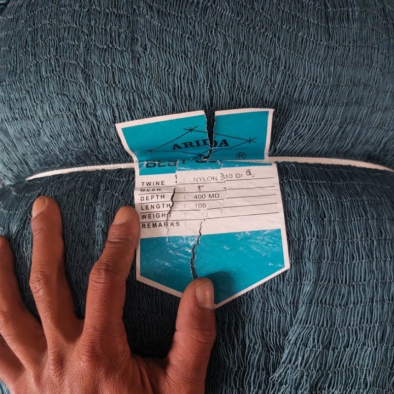 jaring nylon ARIDA 1 in D6 400x100 biru