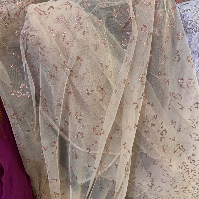 kain tulle glitter - kain tulle glitter korea - kain tulle glitter premium