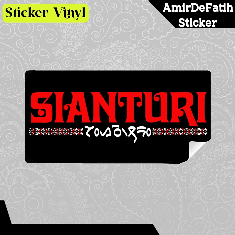 

Stiker Sticker SIANTURI Marga Batak Bahan Vynil Tahan Air Bisa Custom Satuan Amir De Fatih