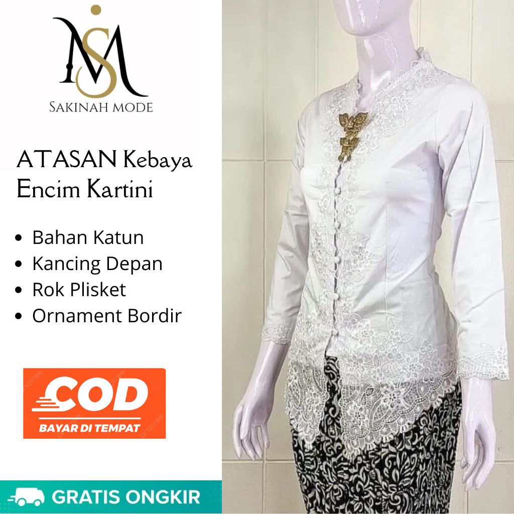 KJK ATASAN KEBAYA ENCIM KARTINI FREE HIJAB KEBAYA MODERN KEBAYA WISUDA KEBAYA PESTA KEBAYA KEKINIAN
