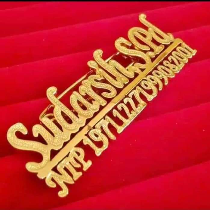 Bros Custom Nama NIP PNS Lapis Emas