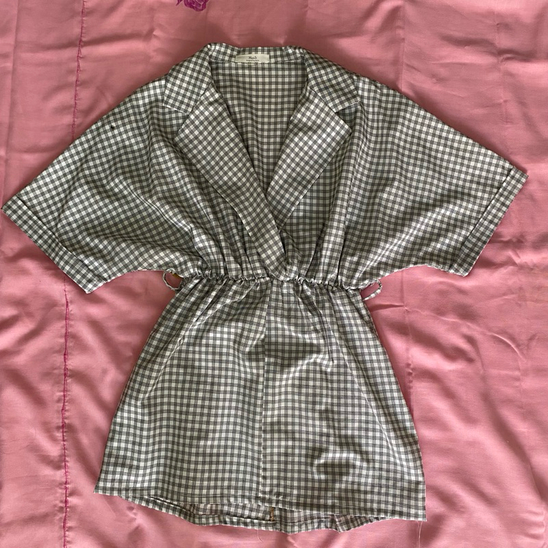 atasan tartan preloved