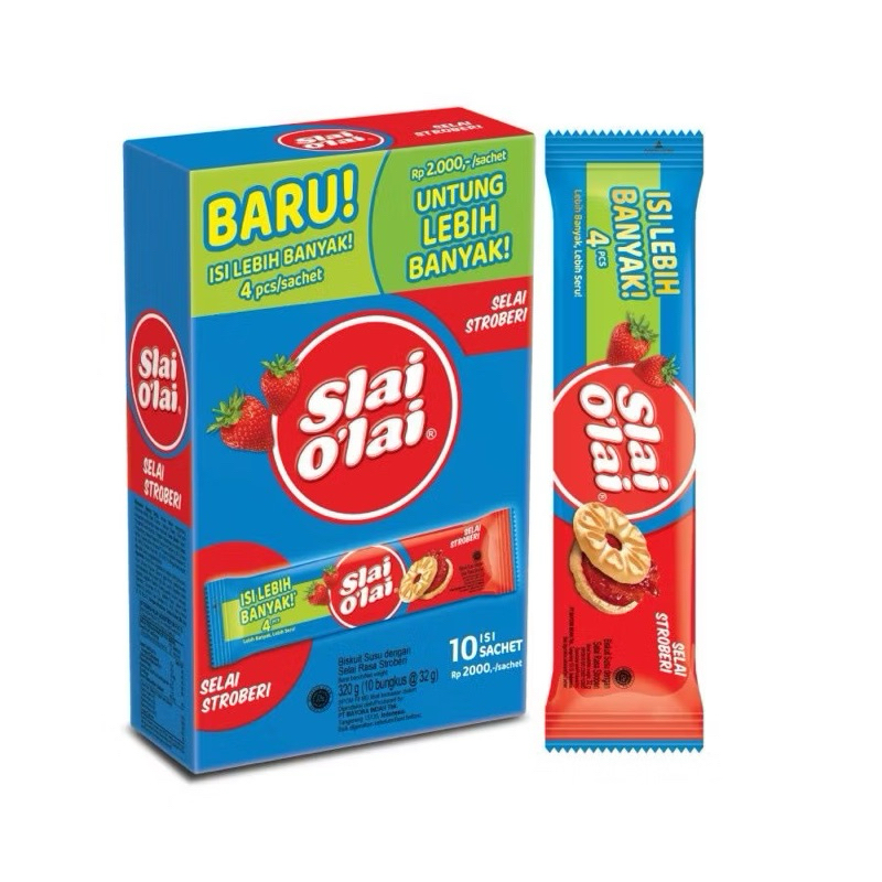 

Slai Olai Box isi 10 rasa strawberry