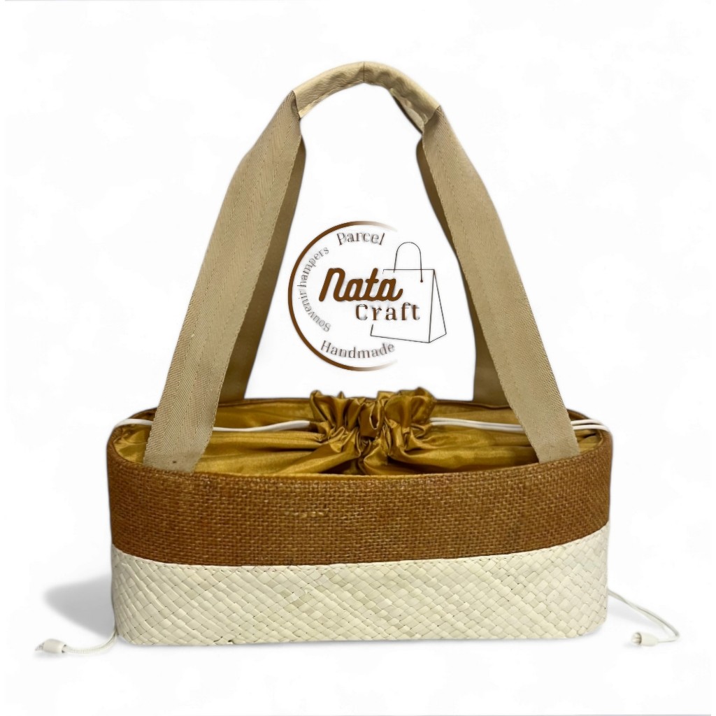 Nata craft-Tas Keranjang Hampers Anyaman/Keranjang Toples/Goodiebag Goni/Tas Souvenir Anyaman