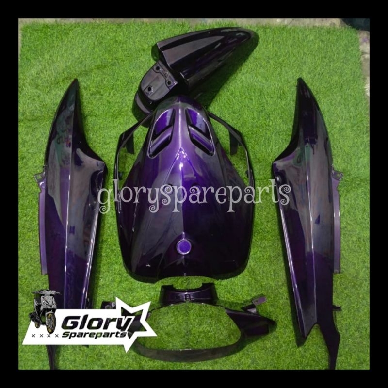 fullset body halus Yamaha Mio sporty warna hitam lembayung ungu
