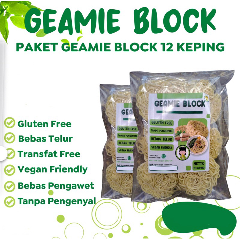 

Mie Block Gluten Free Tanpa Telur Tanpa Bumbu Isi 12 Keping