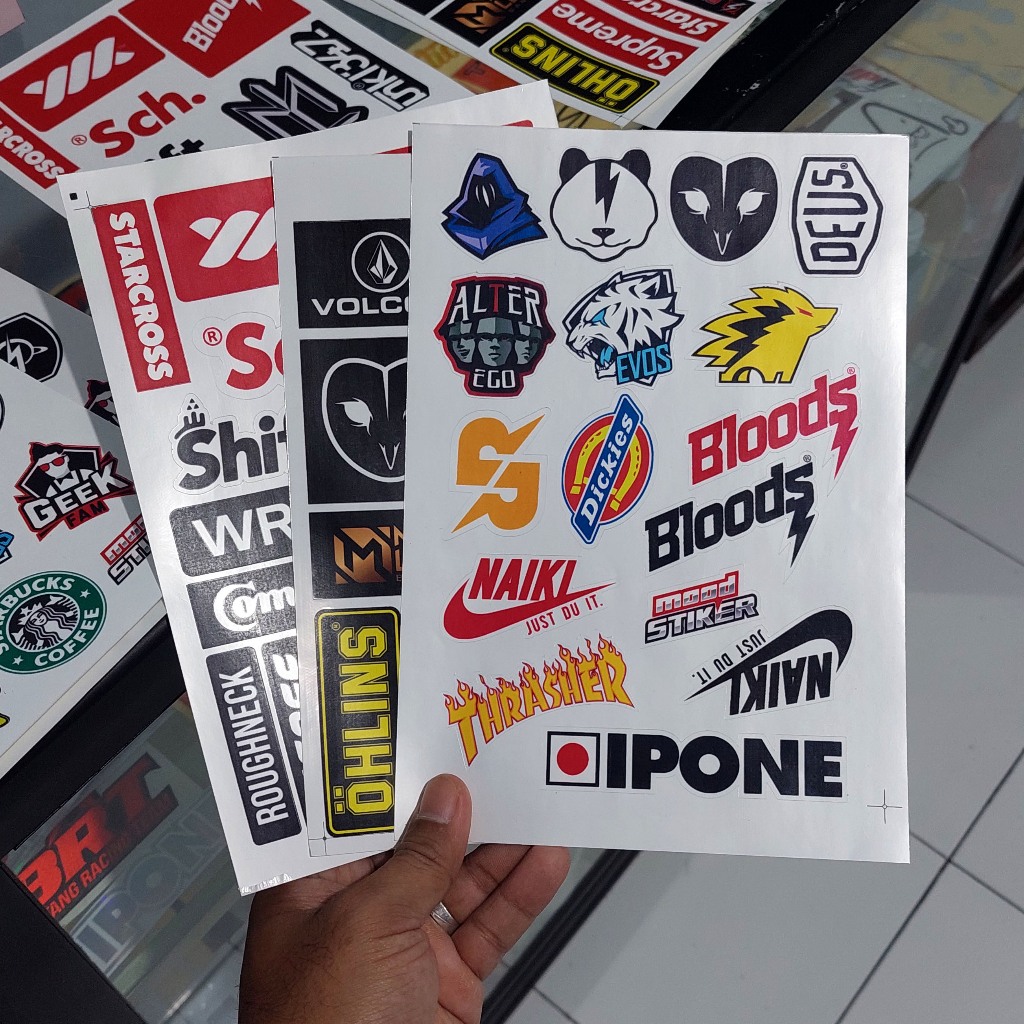 

Stiker Pack Brand Hypebeast Aesthetic Vinyl Laptop, Tumbler, Stiker HP Motor Helm Mobil Ipad Tablet