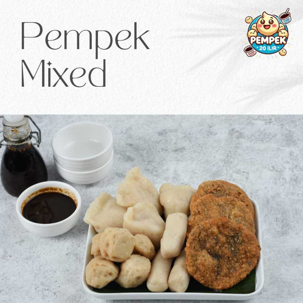 

Pempek Frozen MIX / CAMPUR 20 Ilir Palembang 100% Ikan Tenggiri Asli