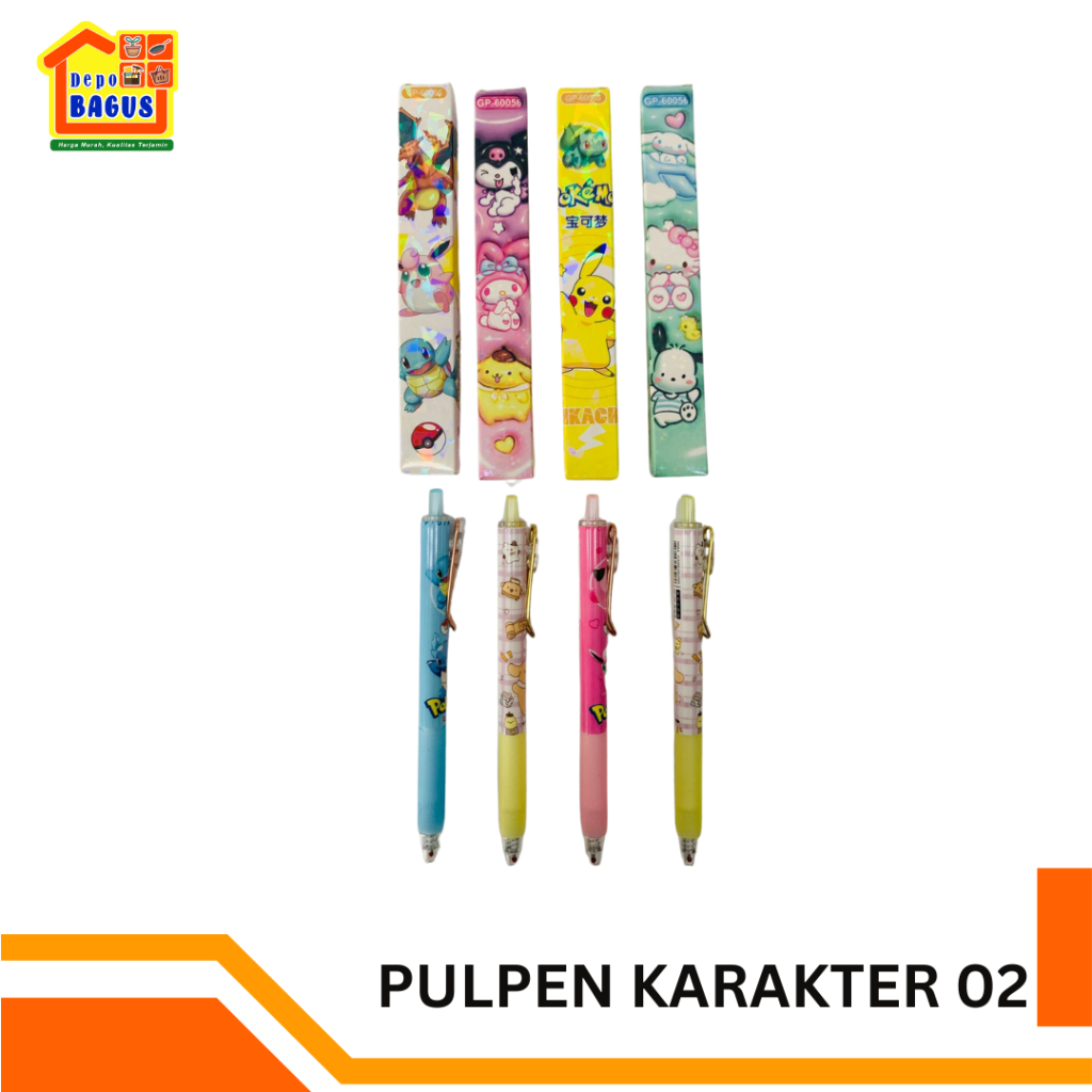 

Bulpen Gel Mistery Box, Bulpen Gel 4 Motif, Bulpen Karakter