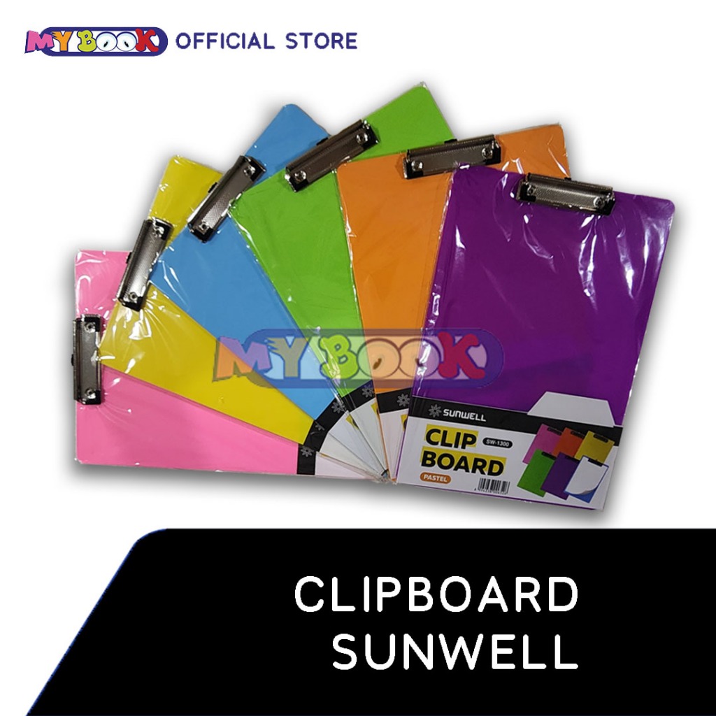 

Sunwell Clipboard Papan Alas Ujian SW-1300 Warna Pastel