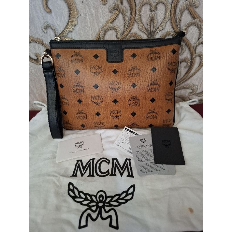 Clutch Mcm vintage lengkap original