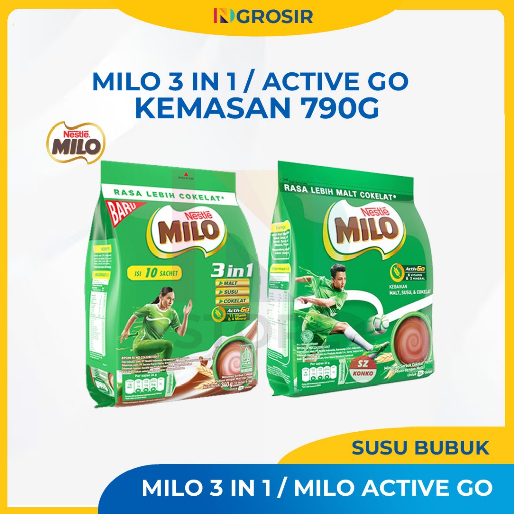 

MILO 3IN1 / MILO ACTIVE GO KEMASAN 790GR