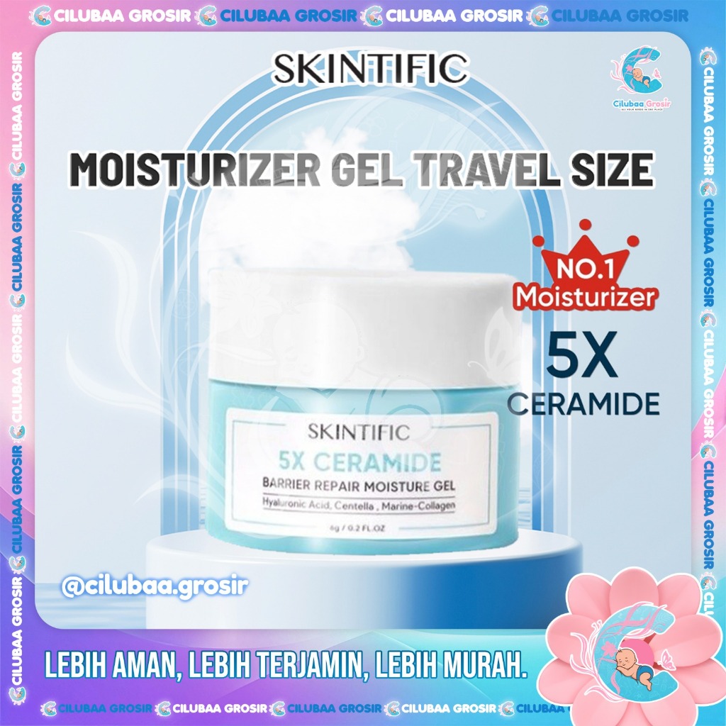 SKINTIFIC - 5X CERAMIDE BARIER MOISTURIZER GEL Travel Size 6gr || Moist Viral Pelembab BPOM