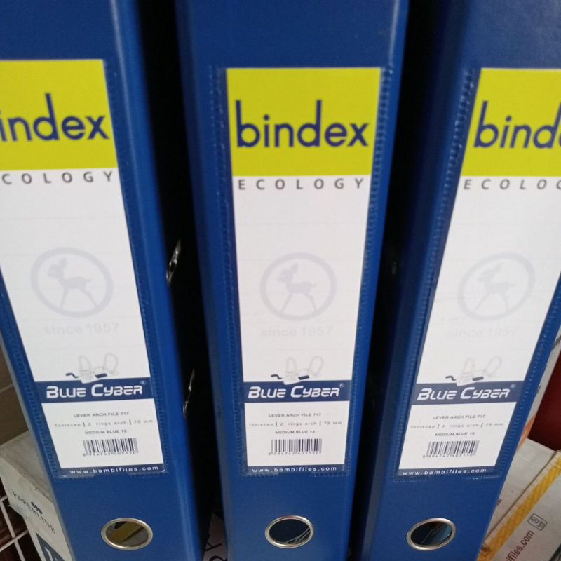 Bindex medium blue 15, 75mm, foolscap, 2ring arch